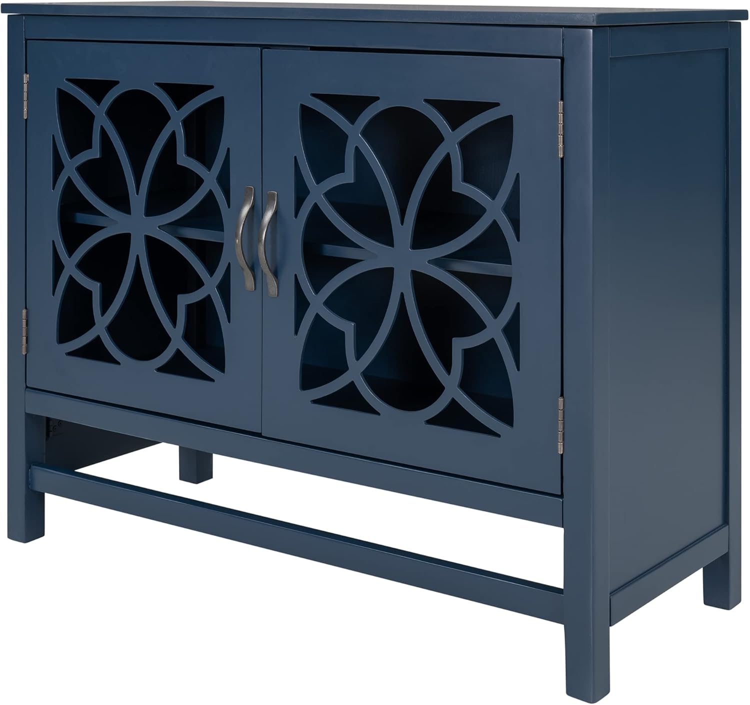 Solid Wood Accent Storage Cabinet with Doors and Adjustable Shelf H6038