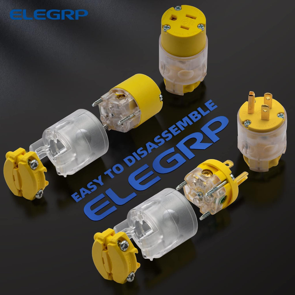 Yellow 5 Set Electrical Plug and Connector Set V52710