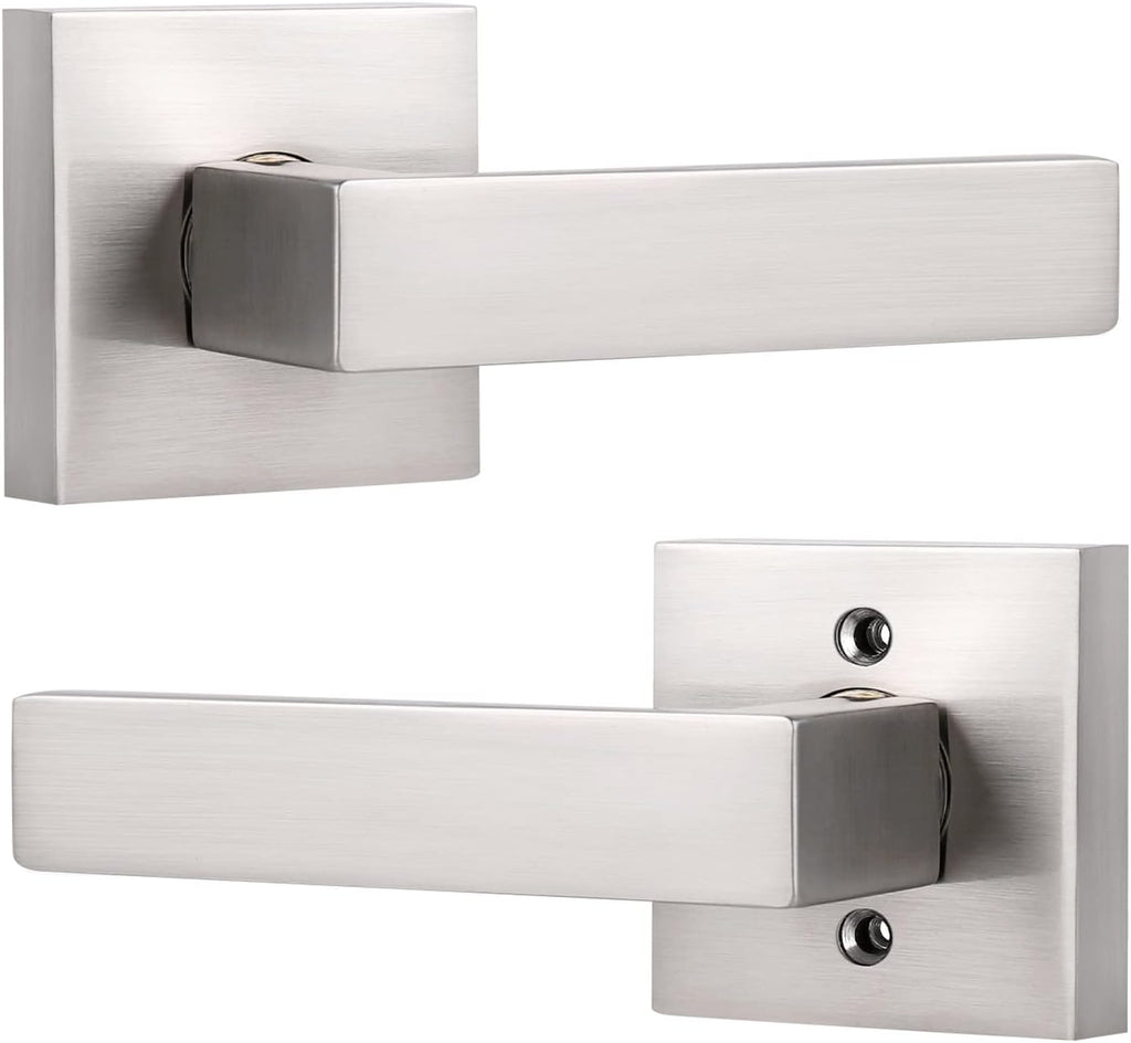 5 Pack Brushed Nickel Passage Door Levers J33164