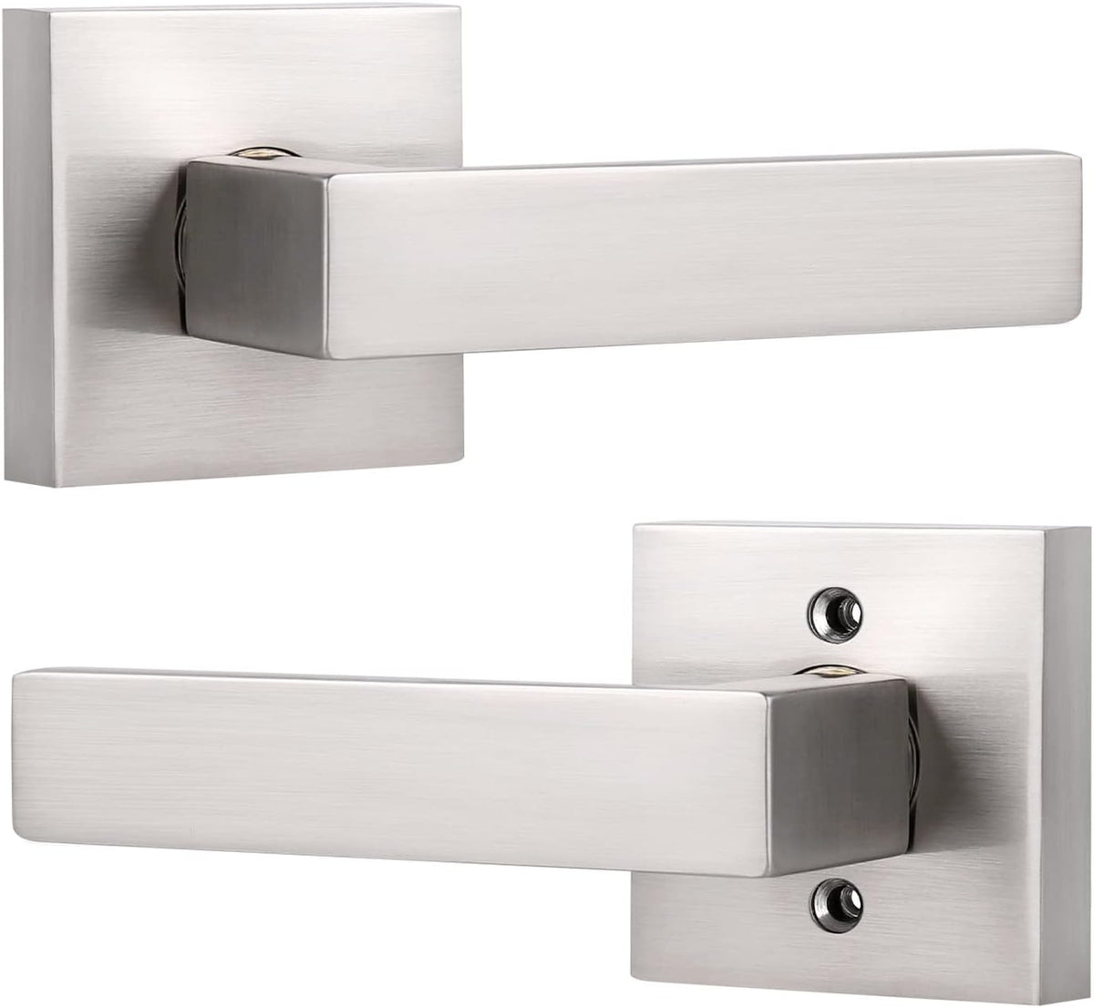 5 Pack Brushed Nickel Passage Door Levers J33164