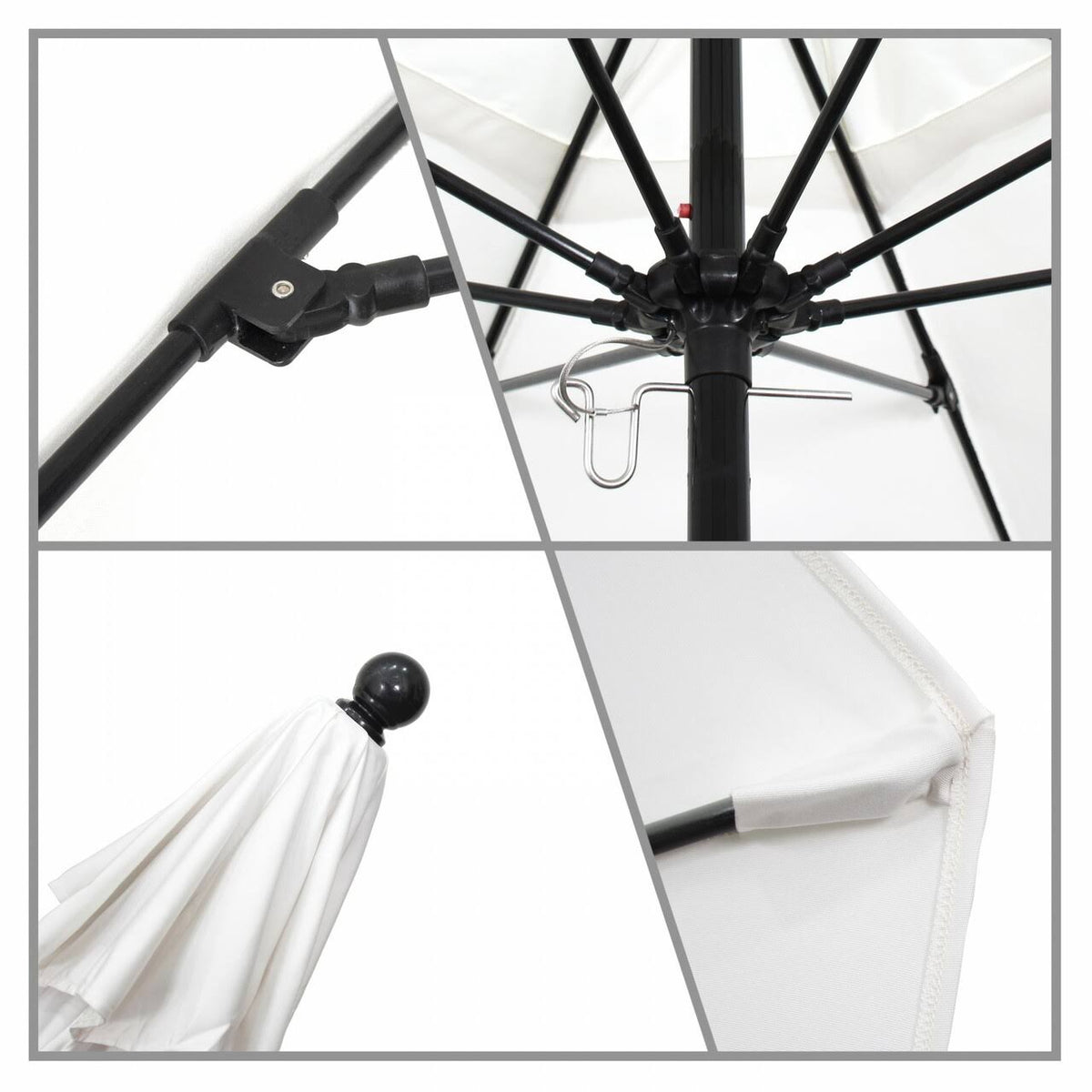 Fiberglass Pole Tangerine Patio Umbrella D55404