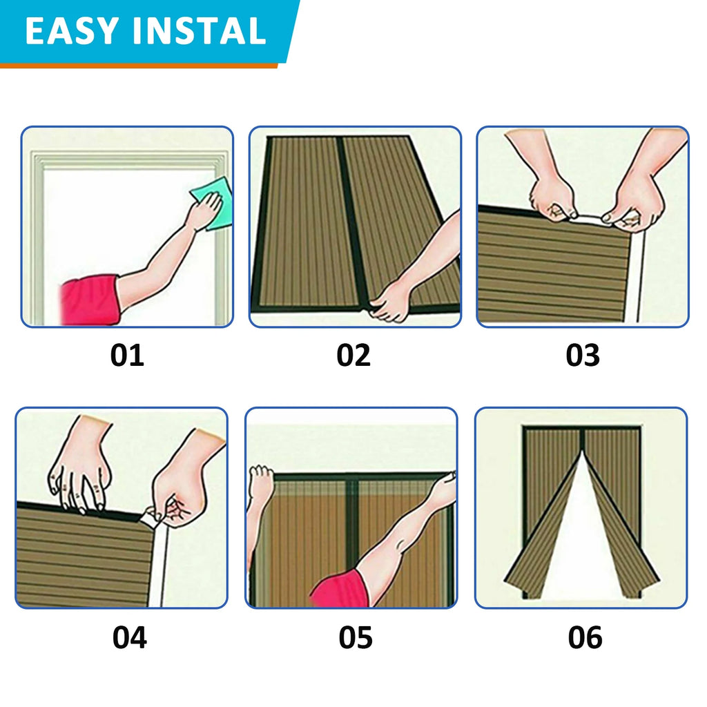 38" x 83" Black Fiberglass Mesh Screen Door O9682