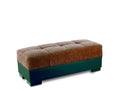 Brown Fabric Chenille Ottoman A9860