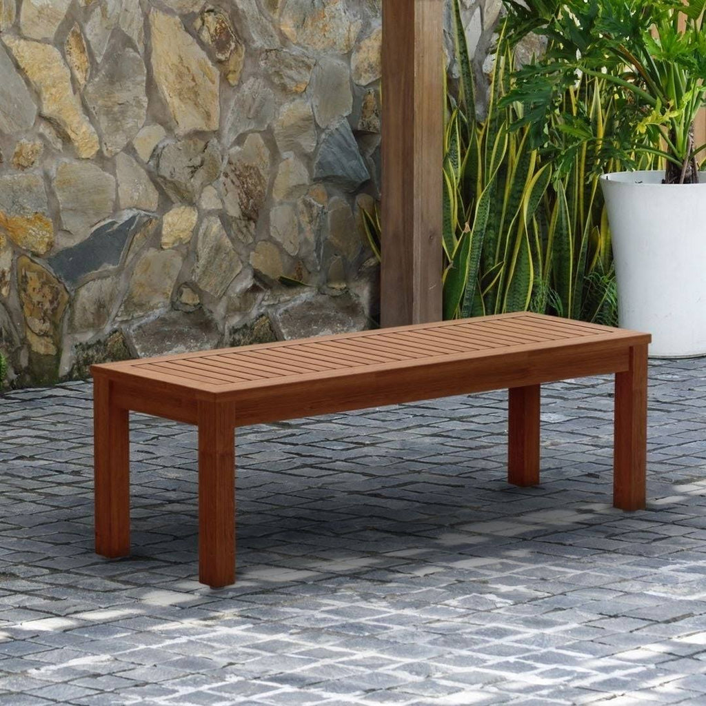 3 Piece Eucalyptus Rectangular Patio Dining Set S545822