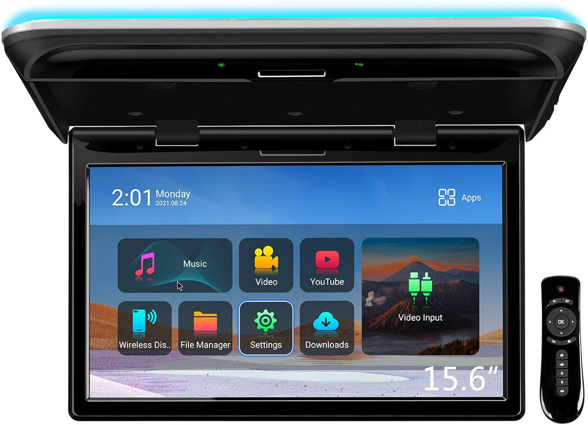 15.6 Inch IPS Car Overhead Monitor with Built-in Stereo Speakers R7713