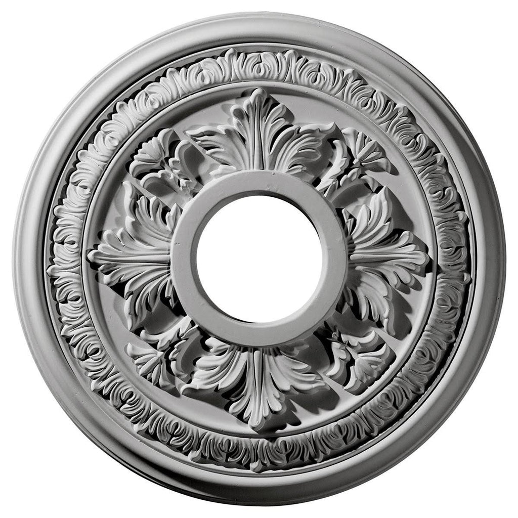 15 3/8x22OD x 4 1/4x22ID x 1 1/2x22P Hand-Painted Brushed Mahogany Ceiling Medallion A614