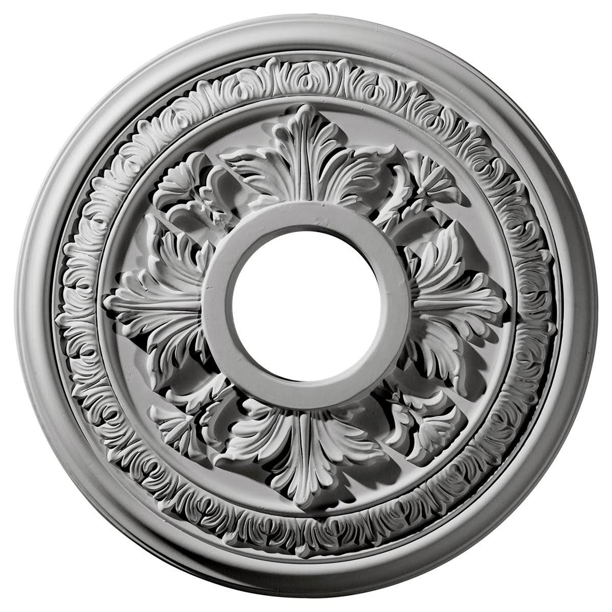 15 3/8x22OD x 4 1/4x22ID x 1 1/2x22P Hand-Painted Brushed Mahogany Ceiling Medallion A614