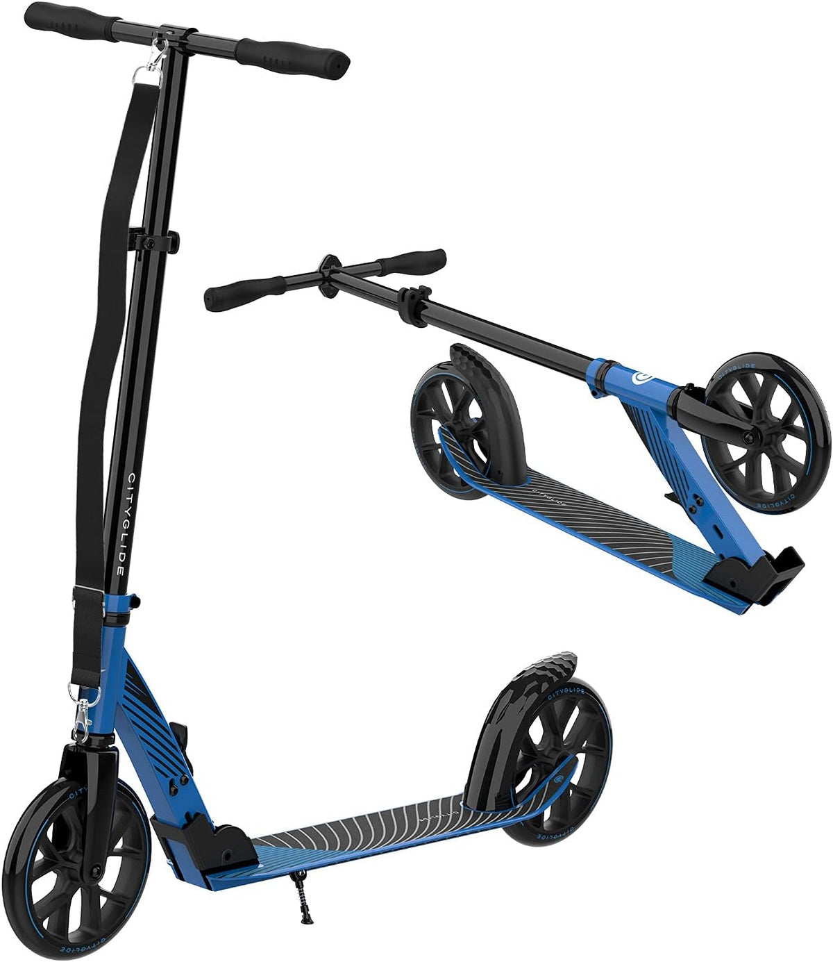 Foldable Lightweight Adult Kick Scooter with Carry Strap and Kickstand Z64630