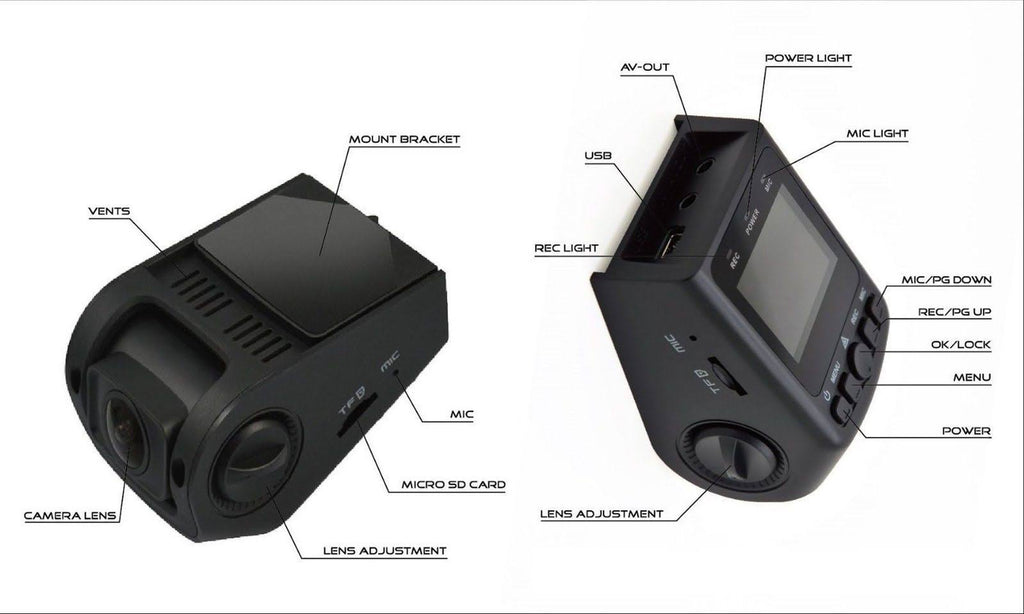 Black Box B40-c Capacitor GPS Stealth Dash Cam - Covert Versatile Mini A118 Full HD 1080p Car DVR - 170° Super Wide Angle 6g Lens N720475