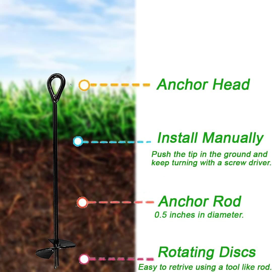 Ground Anchor 40 Inches 10MM Thick 4 Pack K30858