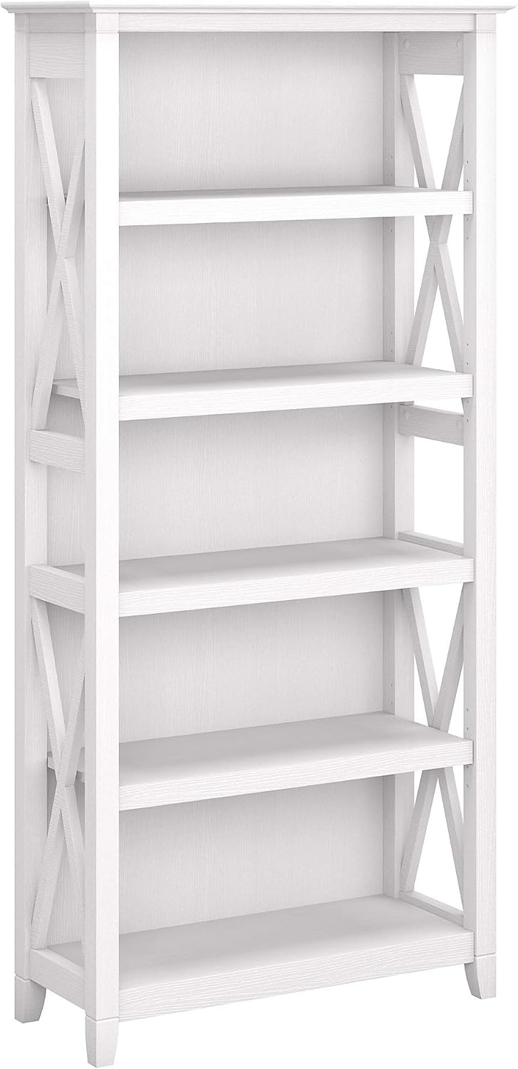 5 Shelf Bookcase, Pure White Oak W362047