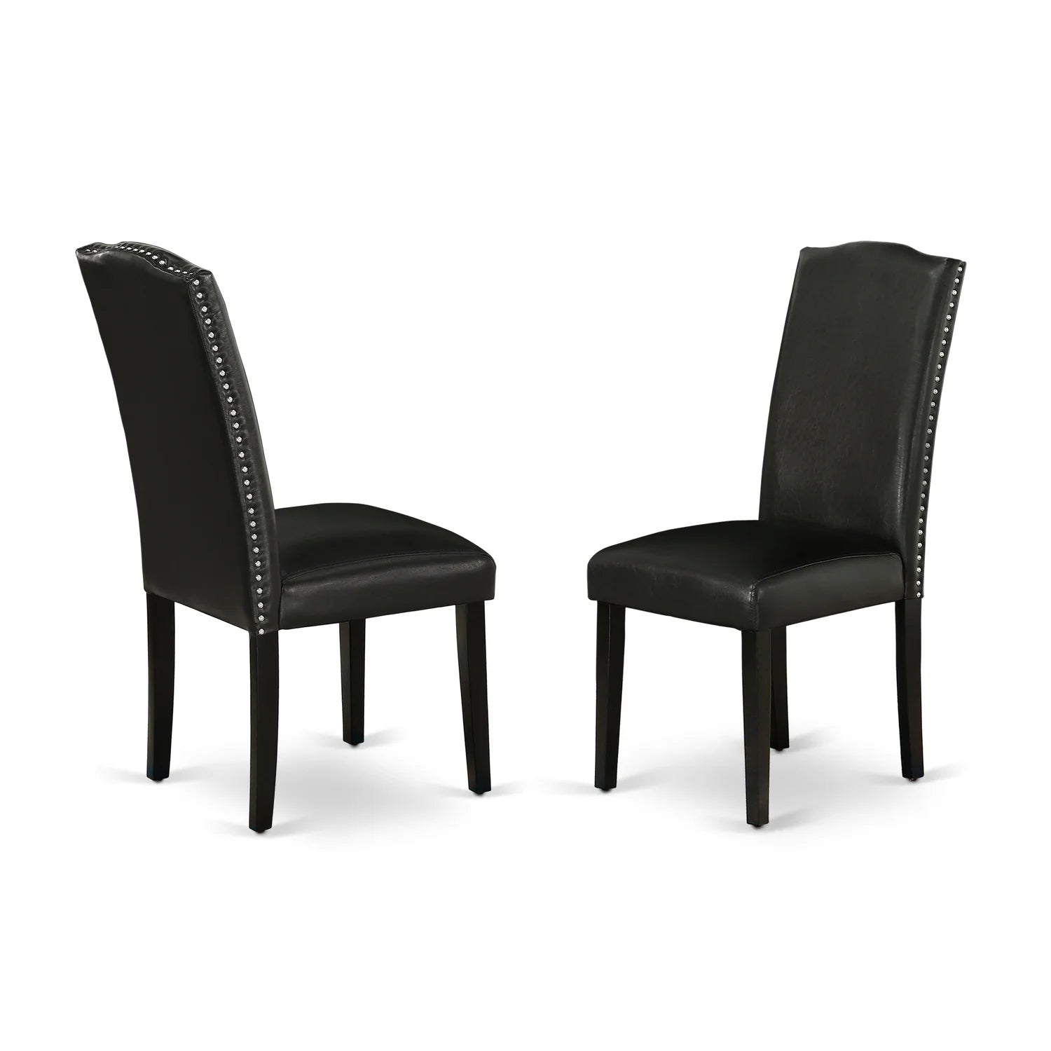 Black Leather Seat 7-piece Wood Dining Set U237421