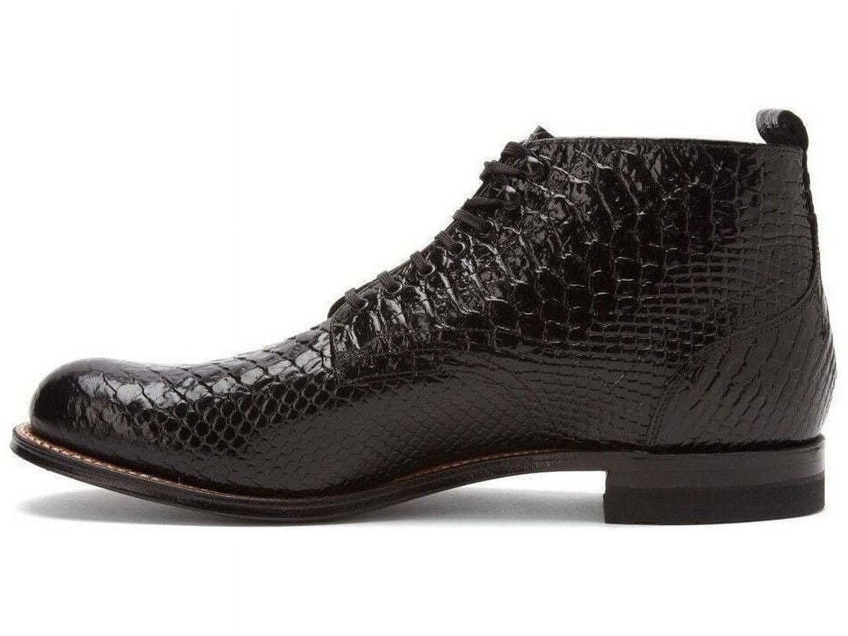 Black Leather High Top Boot O179563