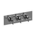 Polished Chrome Square Trim Plate with Cross Handle Q87696