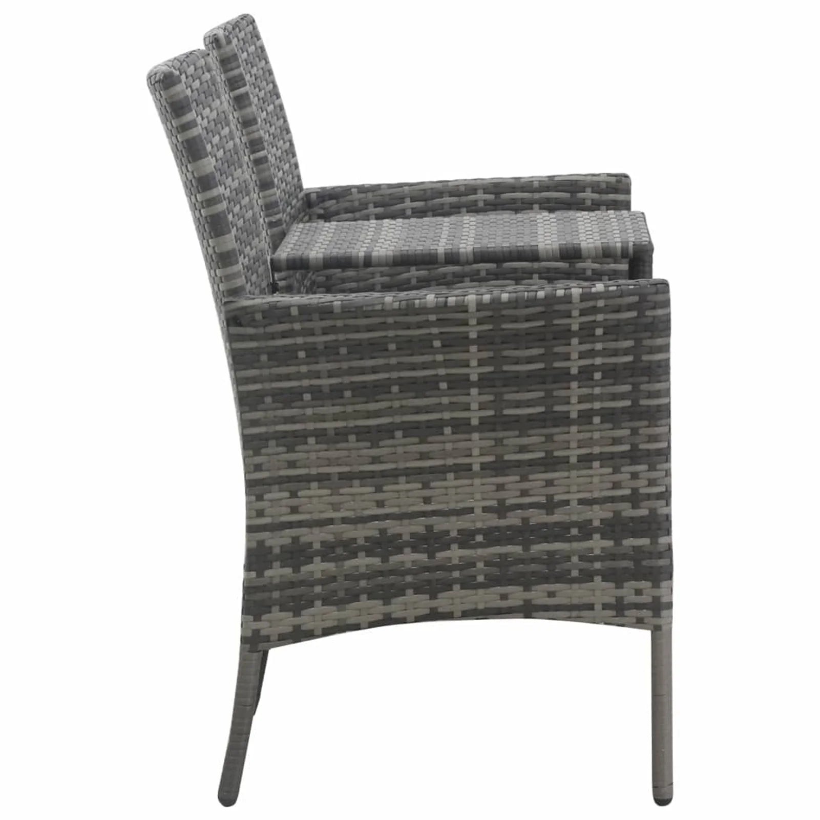 2-Seater Poly Rattan Patio Sofa with Tea Table A4518