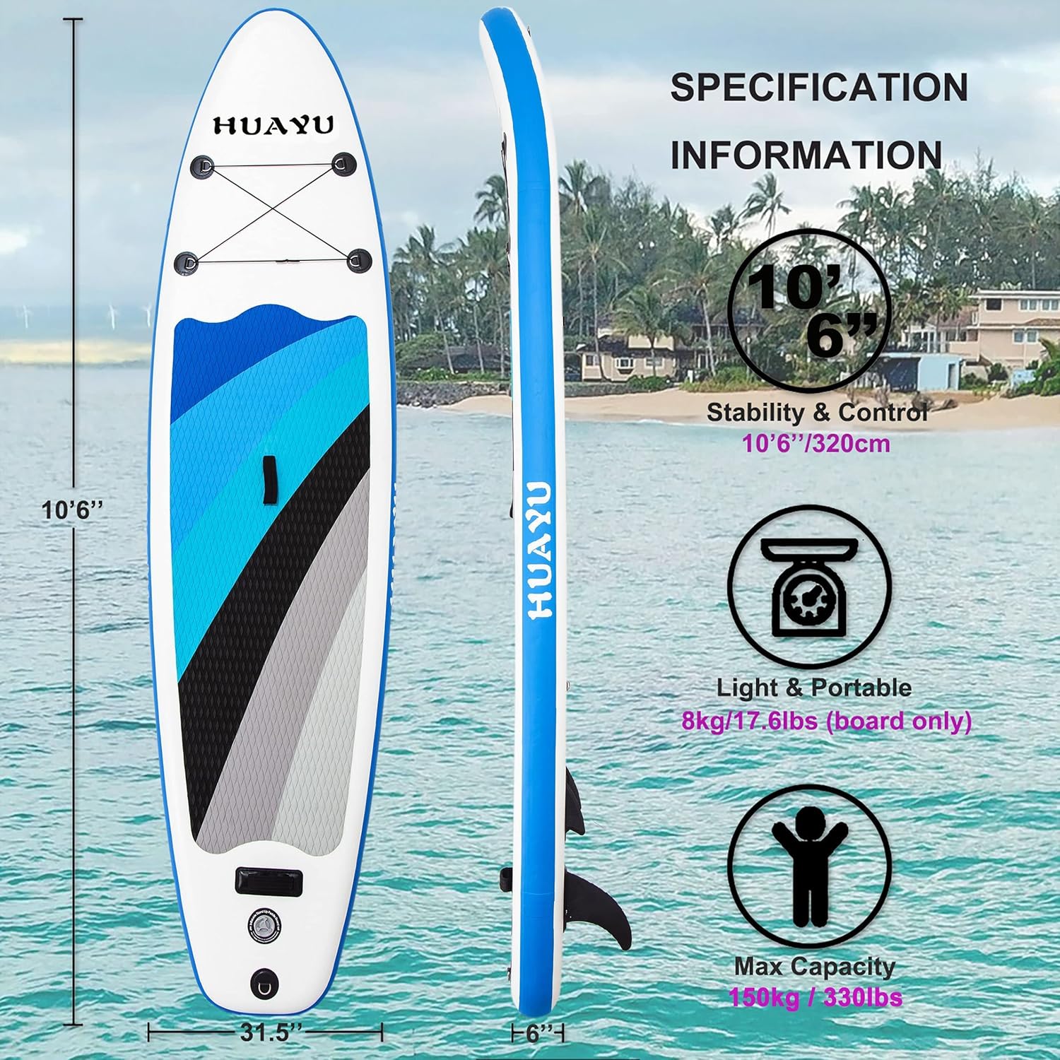 Inflatable Stand Up Paddle Board with Carry Bag L148143