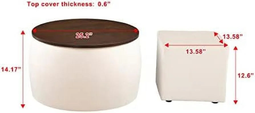 Round Velvet Ottoman with Wooden Lid H40862