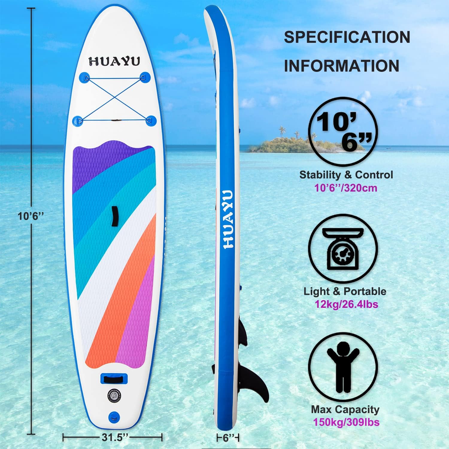 Inflatable Stand Up Paddle Board with Carry Bag L148143