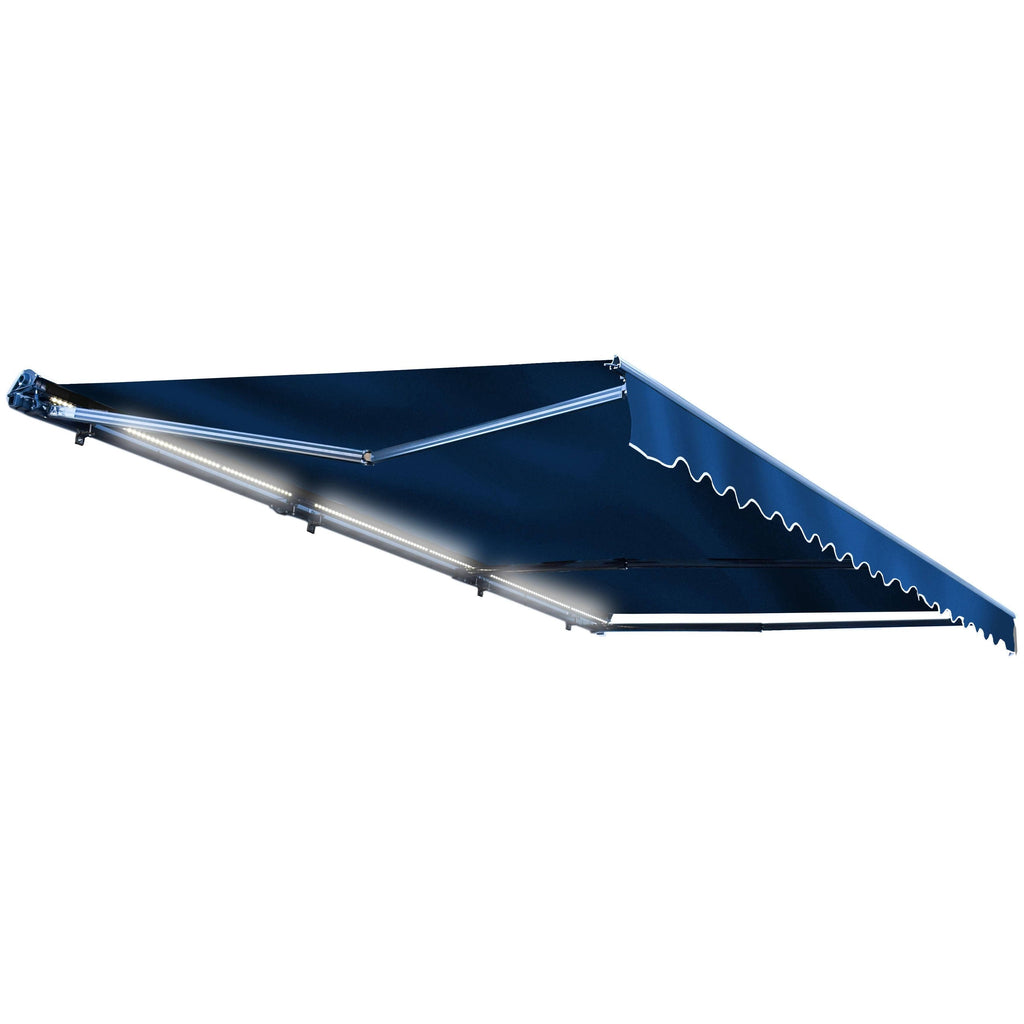 Blue Half Cassette Retractable Awning L4429