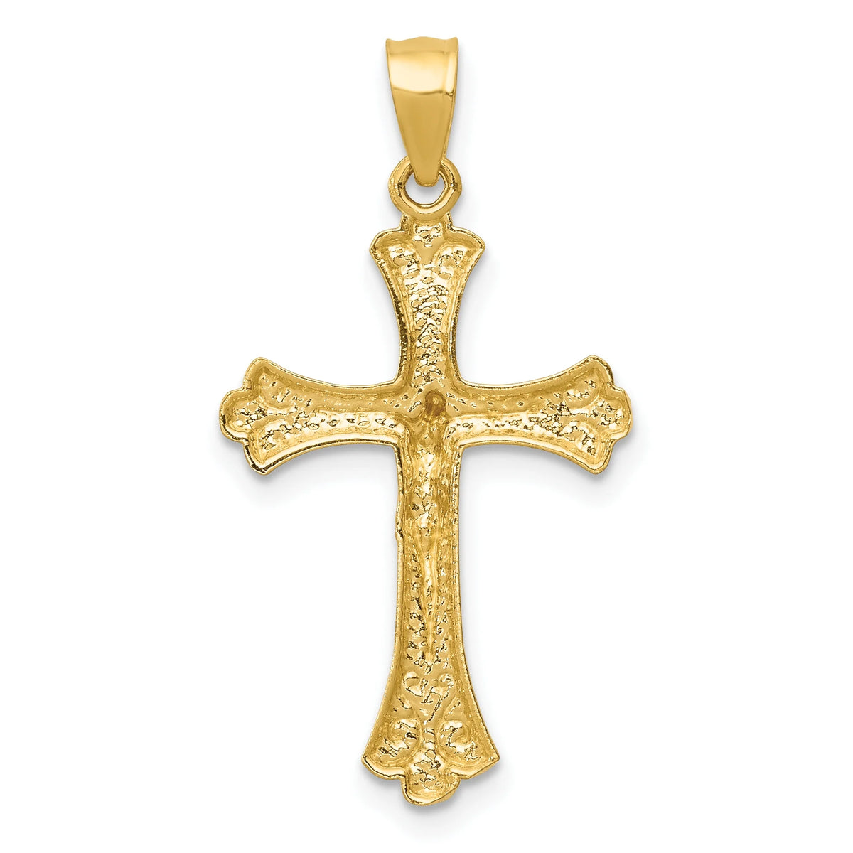 14K Yellow Gold Crucifix Pendant Charm J993