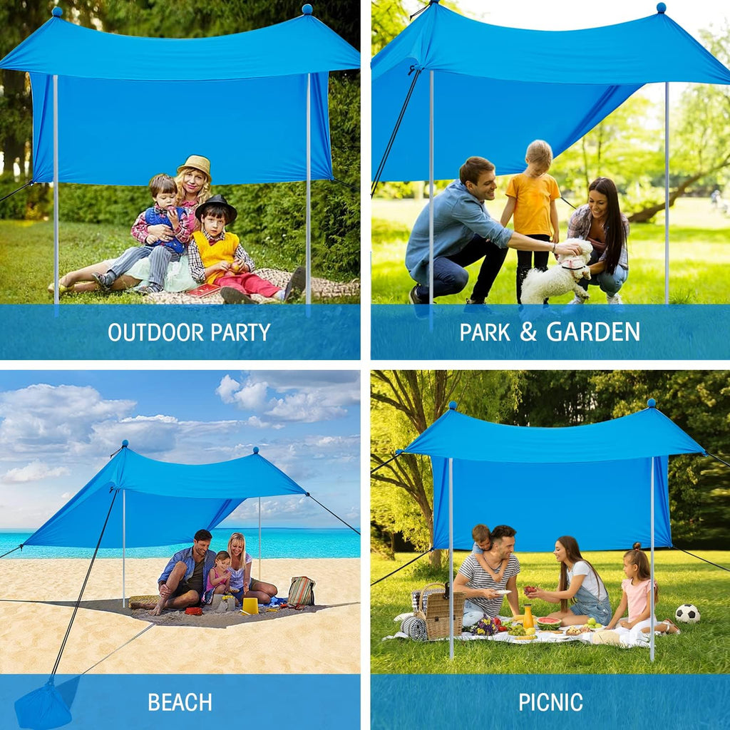 6 x 6 FT UPF50+ Pop Up Beach Tent with Carry Bag D13300