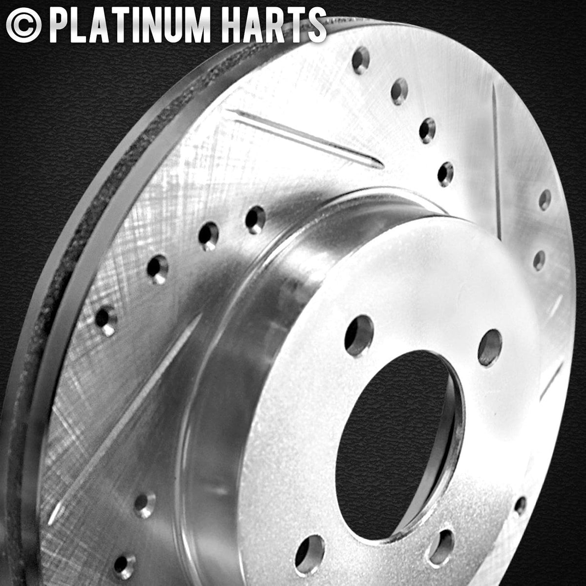 Platinum DRILL/SLOT DISC BRAKE ROTORS AND HEAVY DUTY PAD E211490