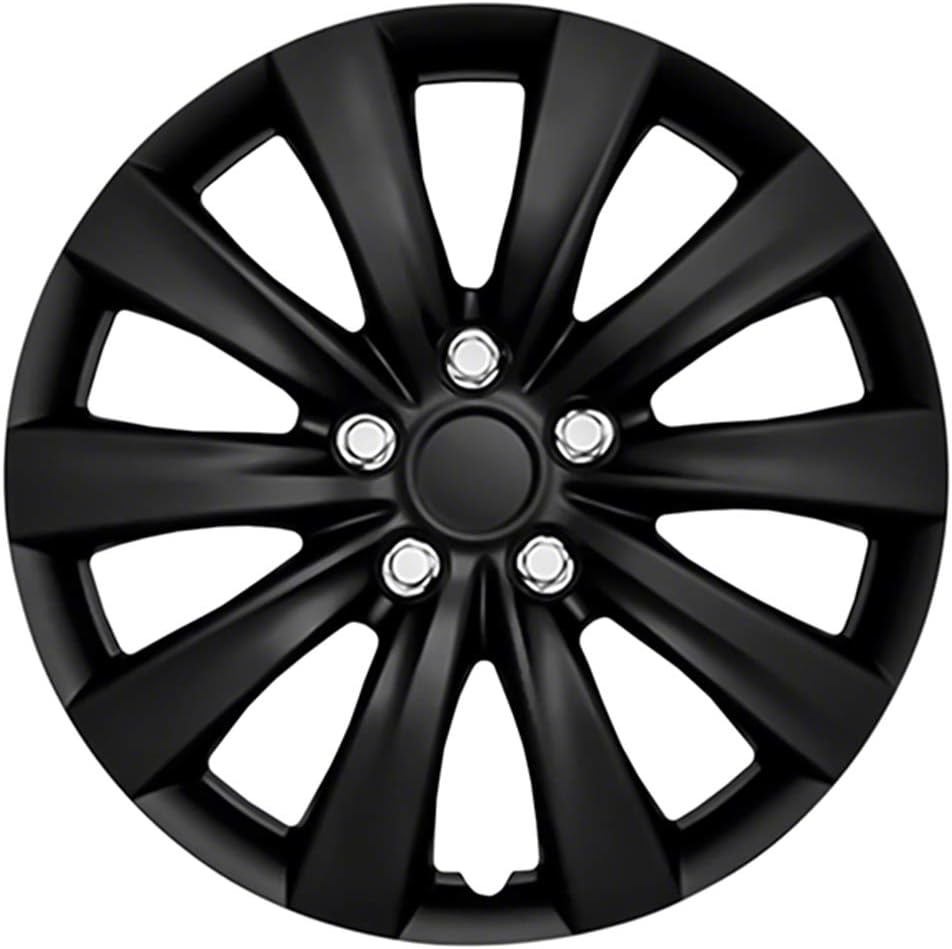 Set of 4 16" 10 Spoke Gloss Black Wheel Covers N79374