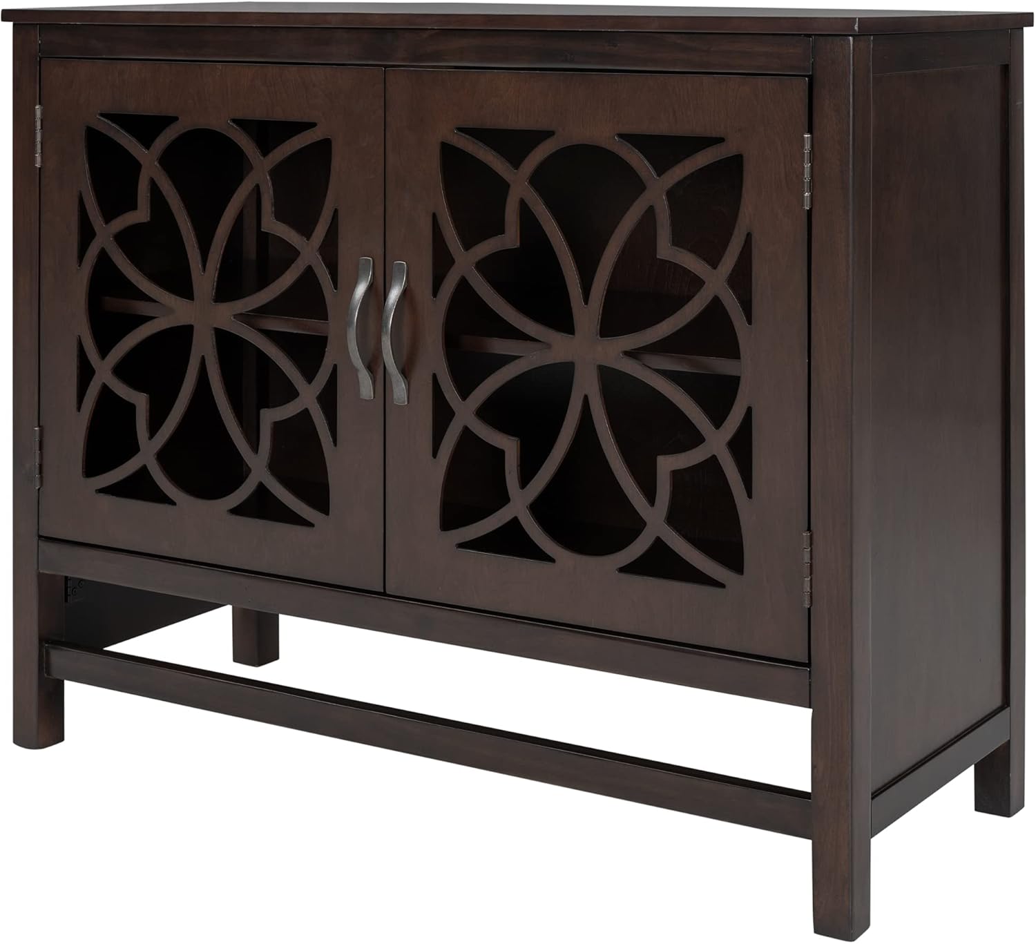 Solid Wood Accent Storage Cabinet with Doors and Adjustable Shelf H6038
