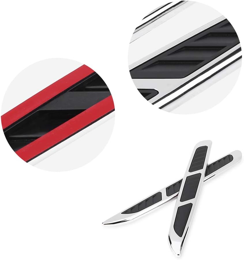 2pcs Car Hood Side Air Flow Vent Cover Grille Decorative Trim Sticker W56743