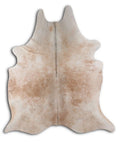 Cream Tan Grey Cowhide Rug V70931