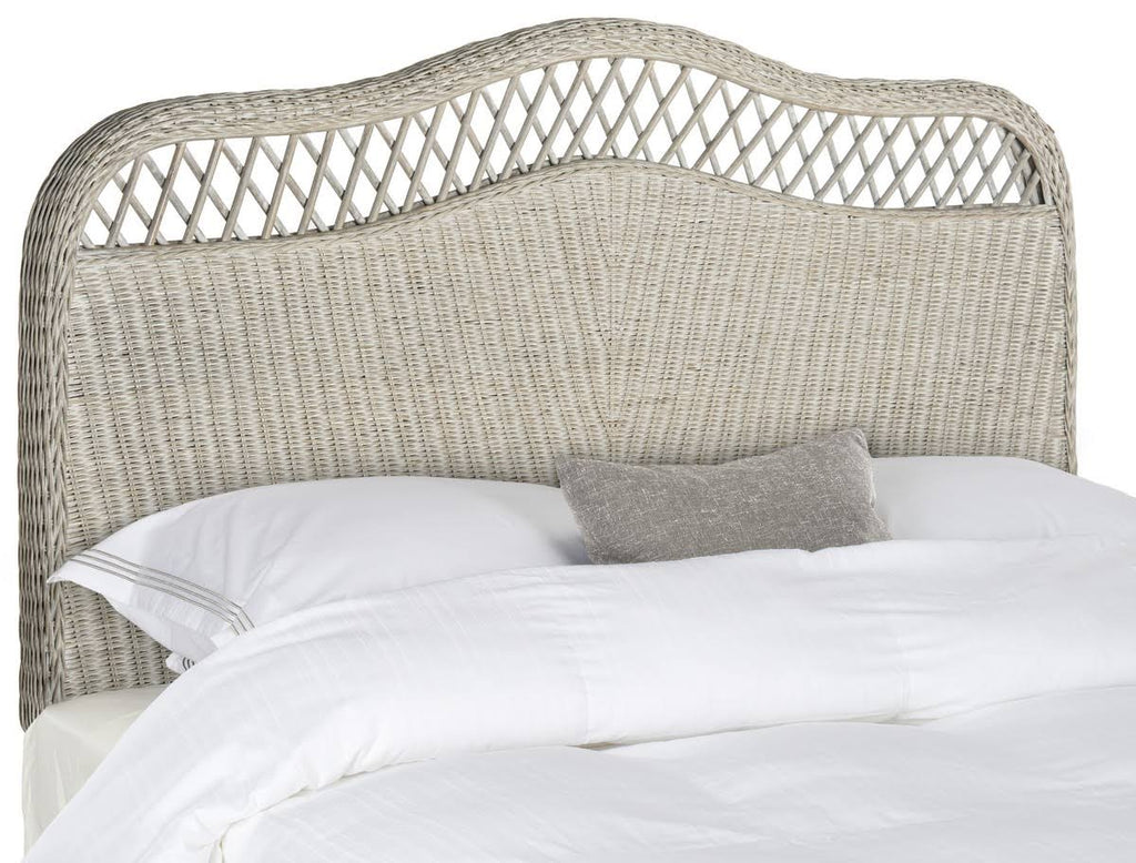 Antique Grey Rattan Full Headboard L84241