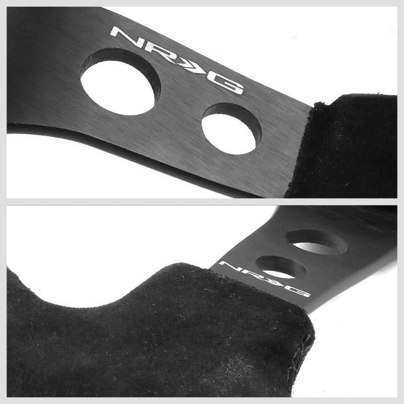 Suede Black Stitch Reinforced Sport Steering Wheel 350mm Y76462