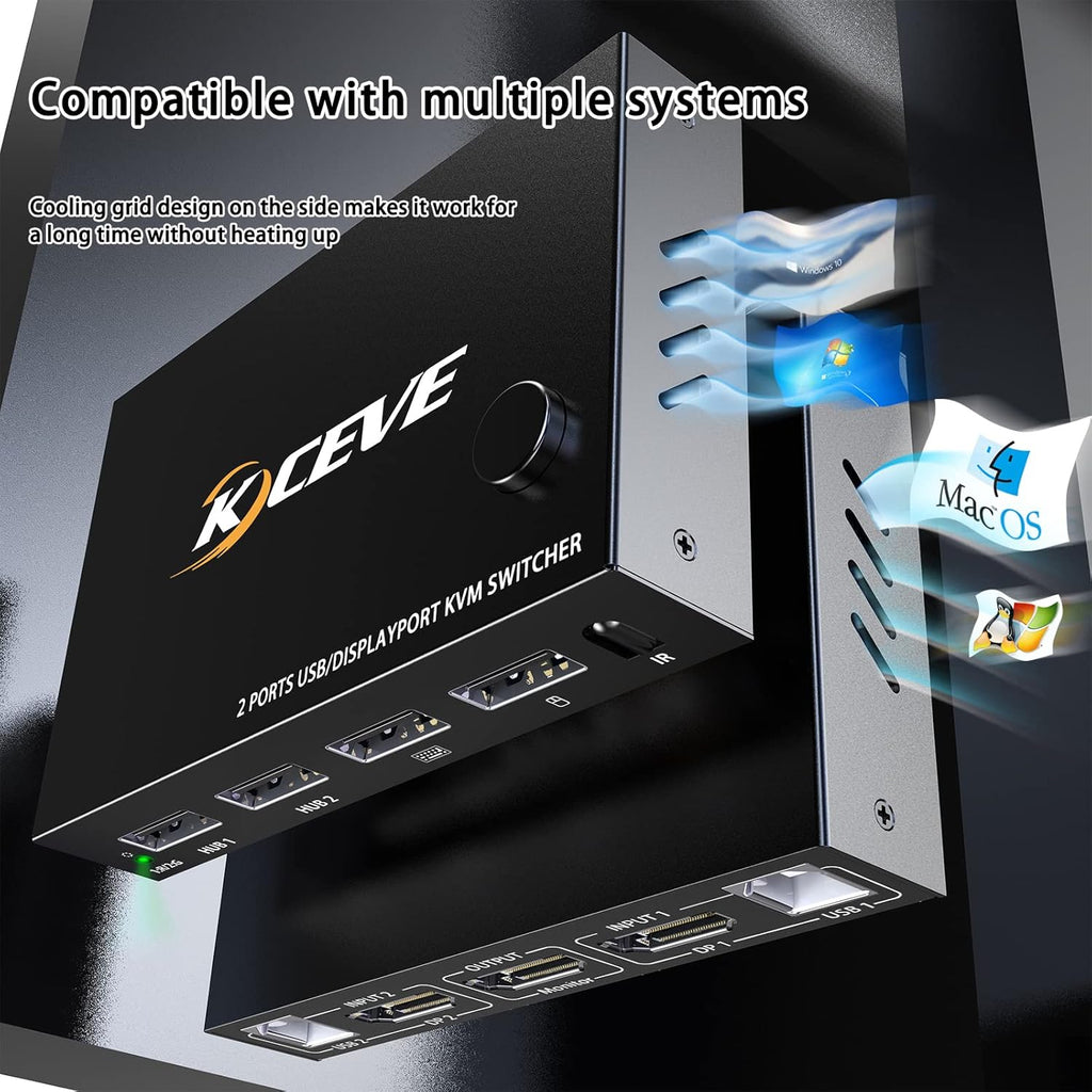 2 Port Displayport KVM Switch 4K@60Hz U784