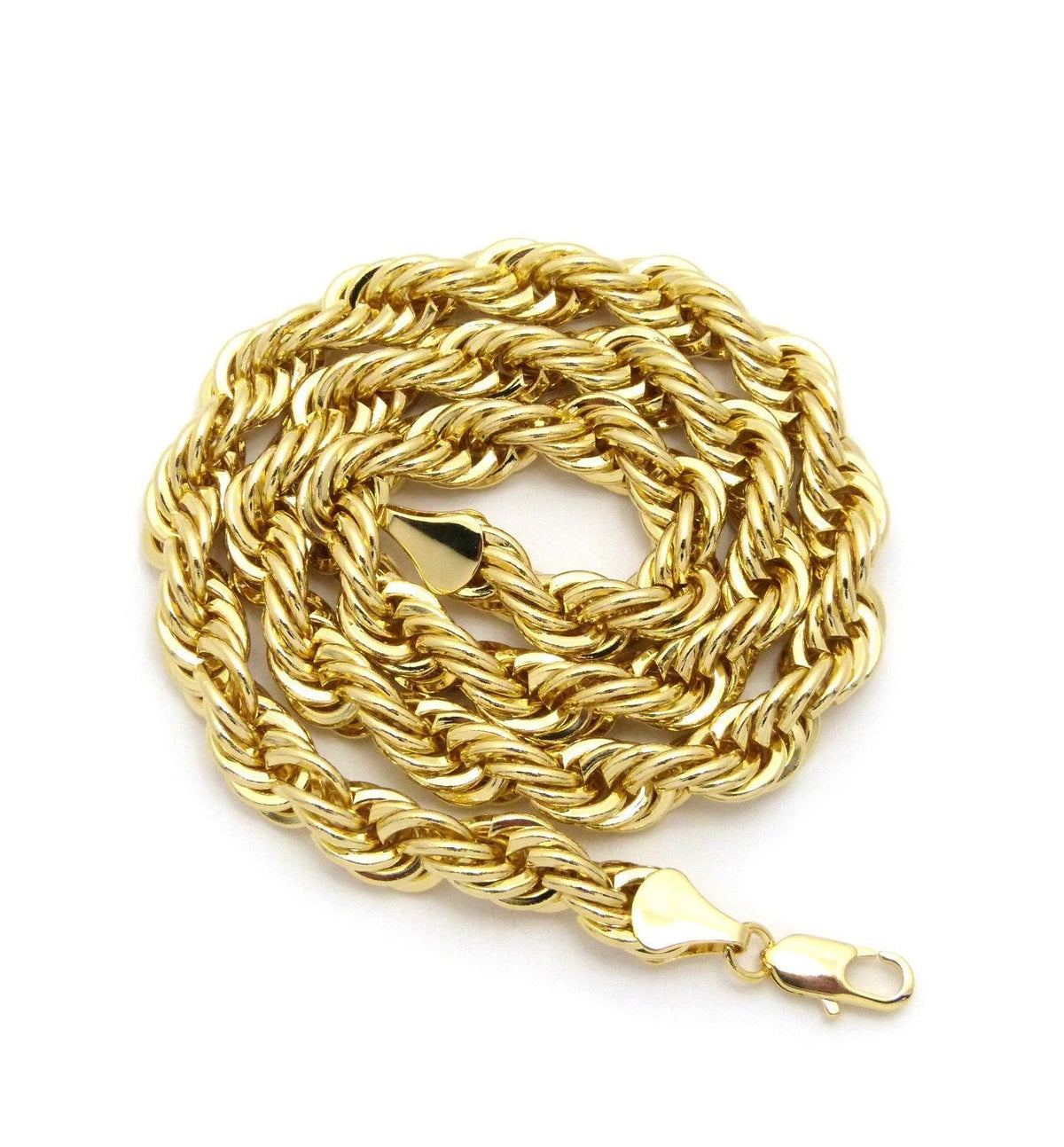Gold Plated Brass Rope Chain Necklace Set T651100