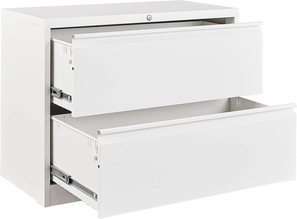 2 Drawer Black Metal Lateral File Cabinet M1646