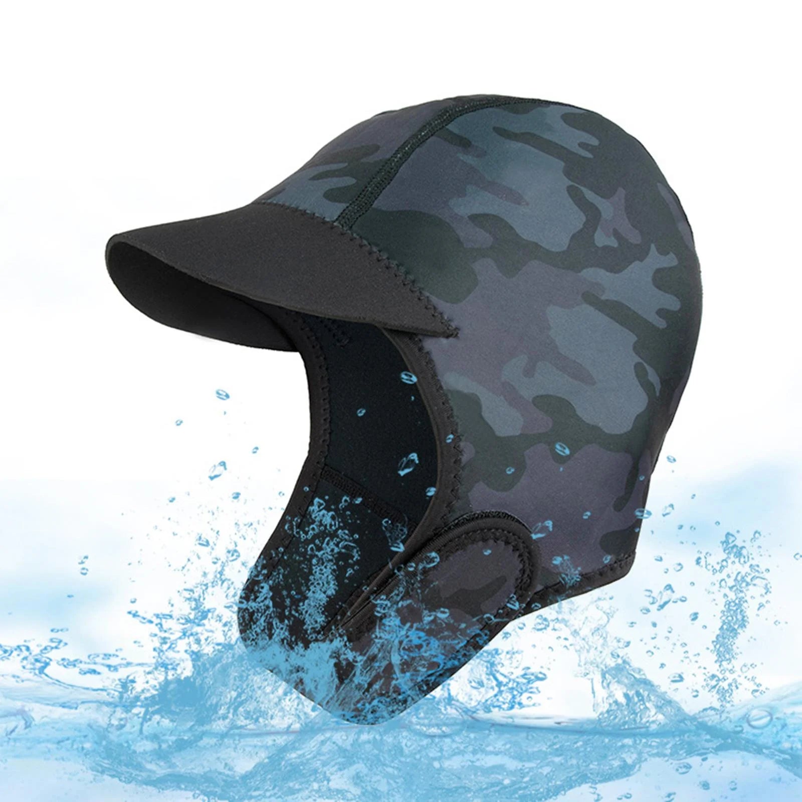 Adjustable Neoprene Chin Strap Hat for Surfing Scuba Diving Snorkeling Kayak Rafting U230887