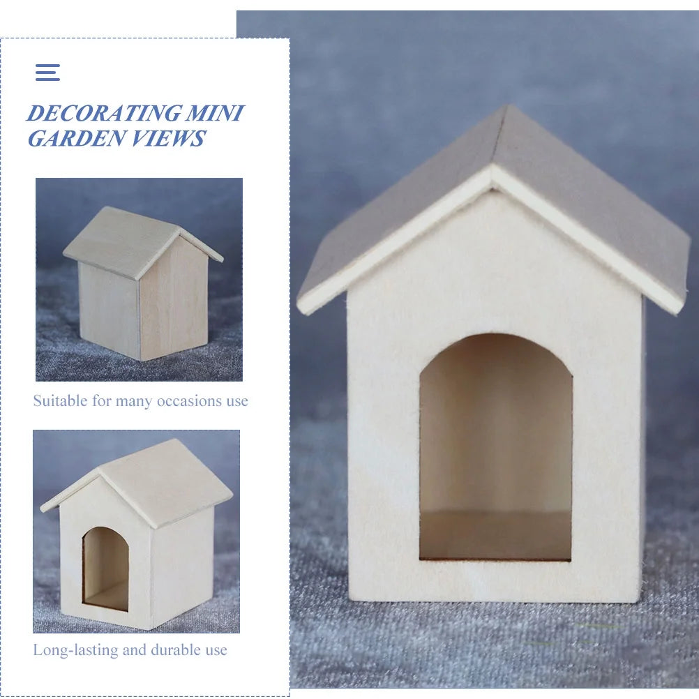 Miniature House Model Wood Ornament Y37432