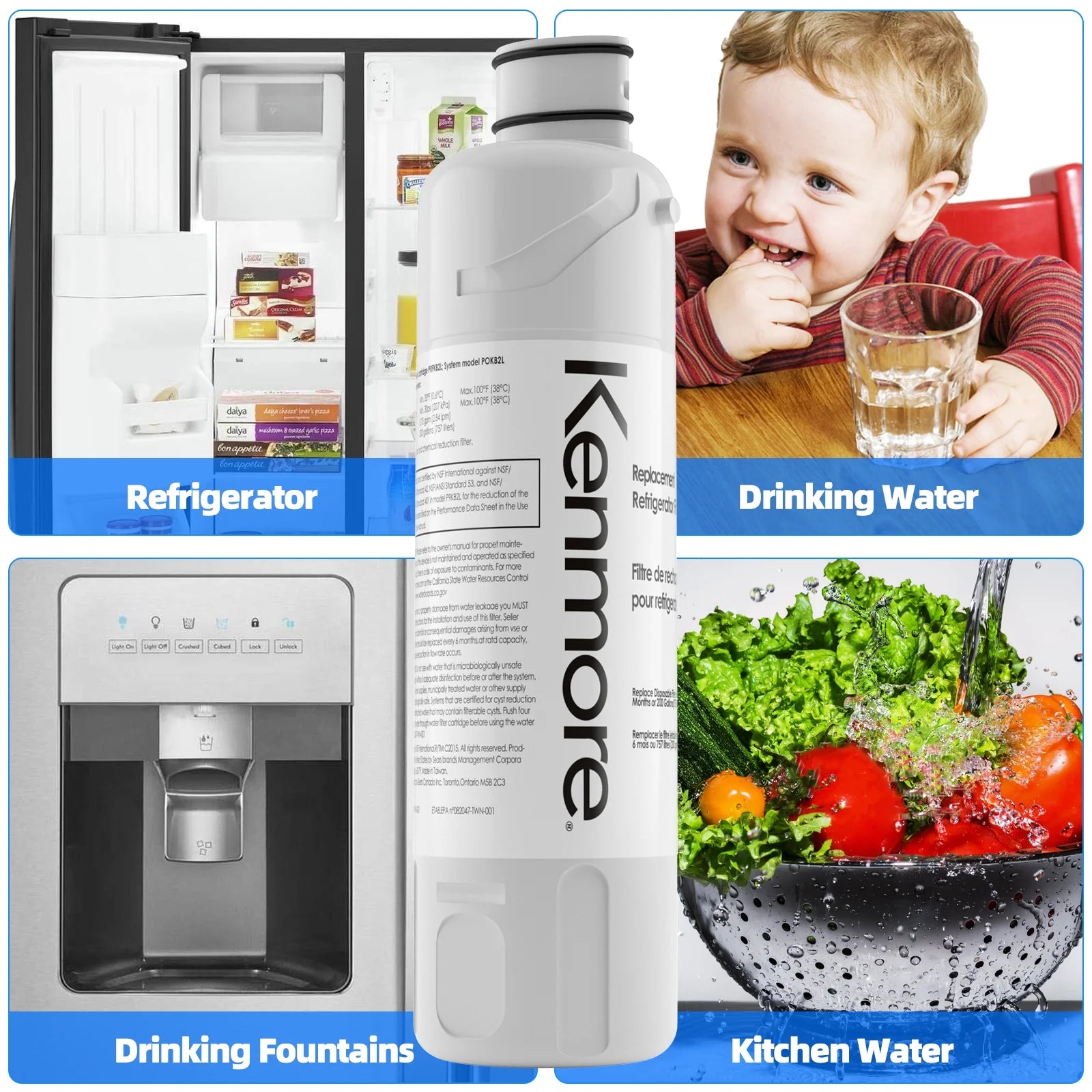 2 PCS Refrigerator Filter K8295