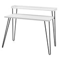 White Wood Finish Desk with Riser F860368