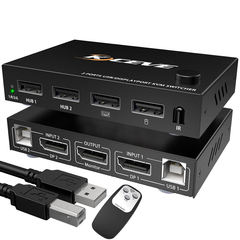 2 Port Displayport KVM Switch 4K@60Hz U784