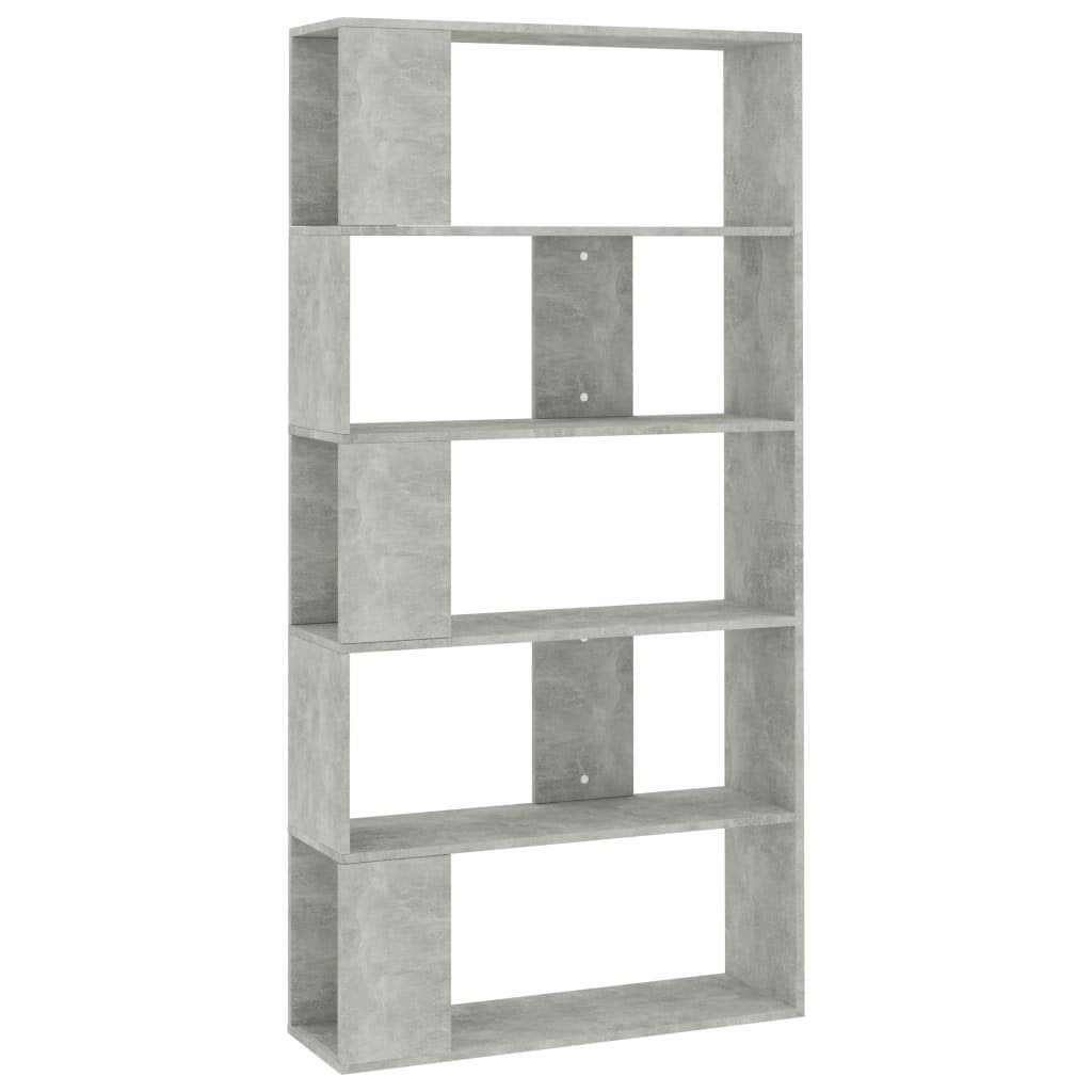 Gray Book Cabinet Room Divider Chipboard S28190