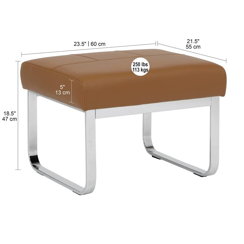 Caramel Brown 2-Piece Accent Chair and Ottoman Set G757