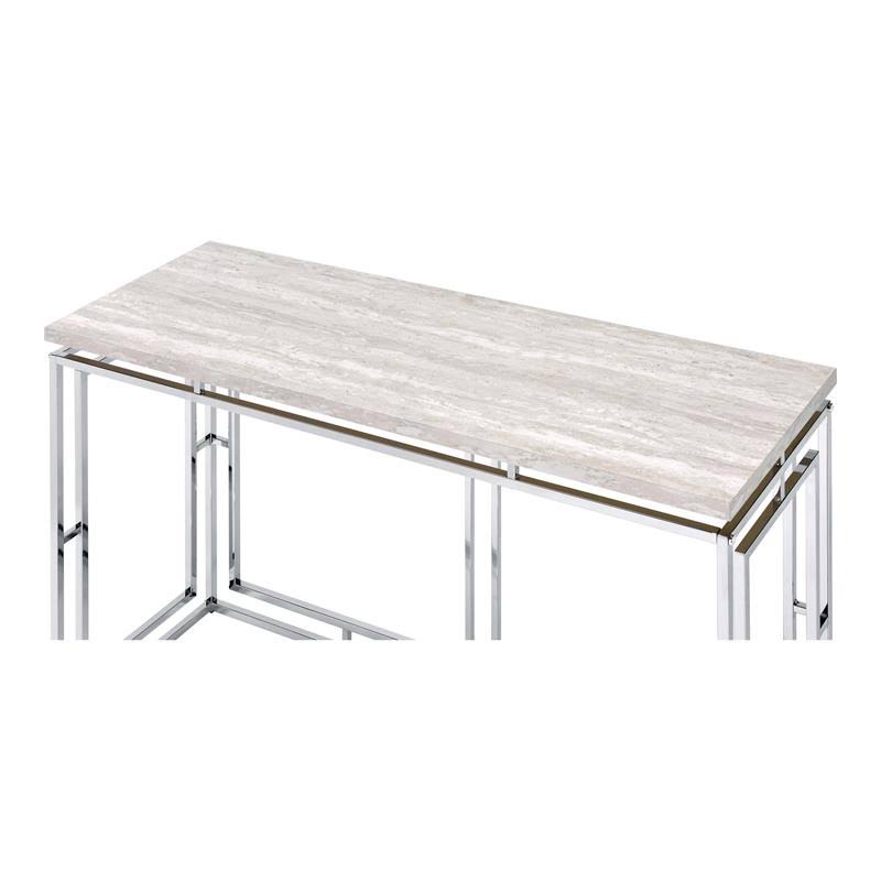 Chrome Metal Console Table B5245