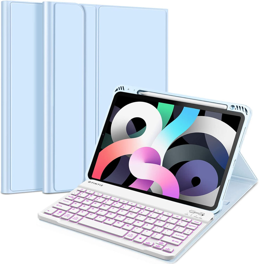 Green Keyboard Case for iPad Air 4th Generation 10.9 Inch 2020 with Detachable Bluetooth Keyboard N16103