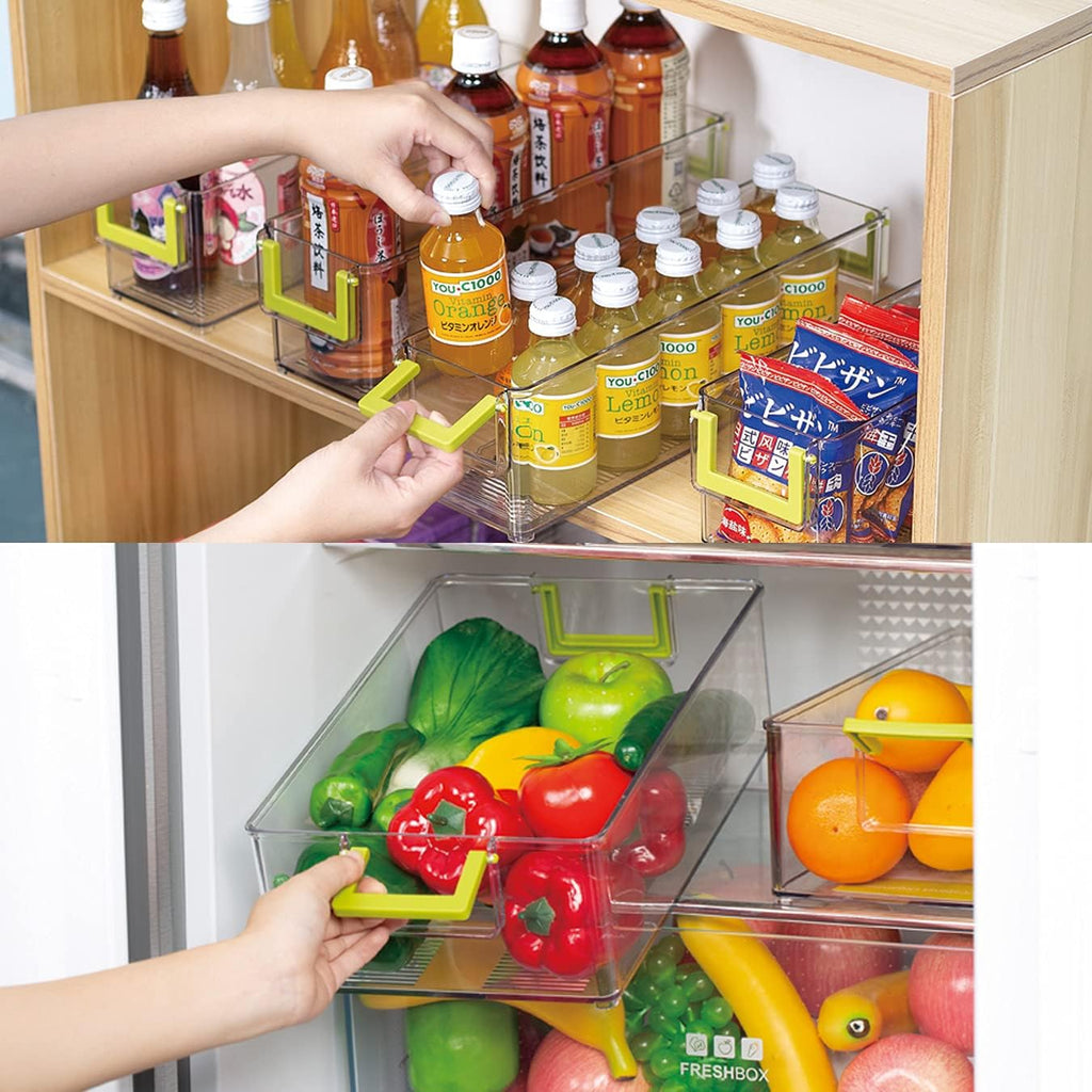 Clear Refrigerator Organizer Bins, 3 Pantry Bins A584