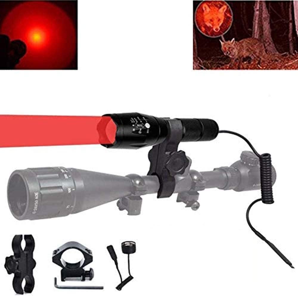 Red Light Tactical LED Flashlight with Pressure Switch V4502