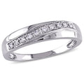 10kt White Gold Diamond Crossover Band P272369