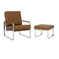 Caramel Brown 2-Piece Accent Chair and Ottoman Set G757