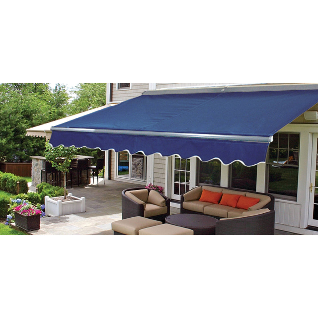 Blue Half Cassette Retractable Awning L4429