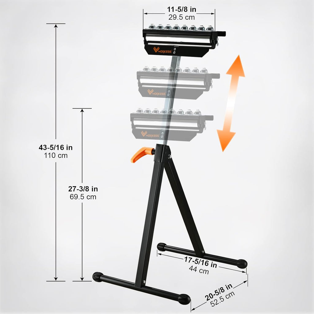 Roller Support Stand, Adjustable Height, Pack of 2 J744062